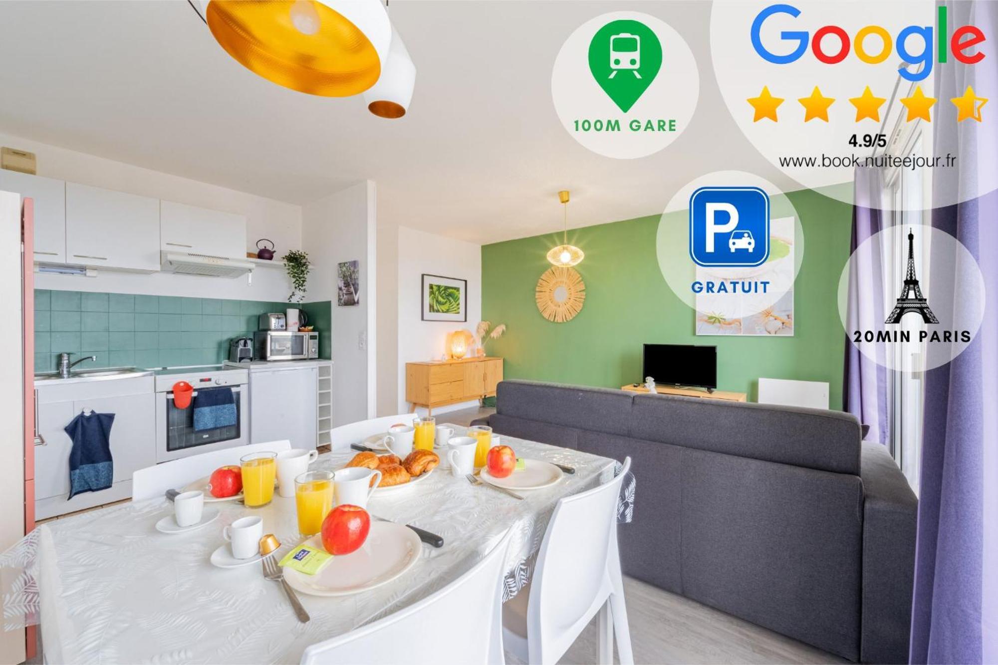 Appart'Hotel Versailles Saint Cyr L'Ecole - Gare Sncf A 100M Et Parking Prive Exterior foto
